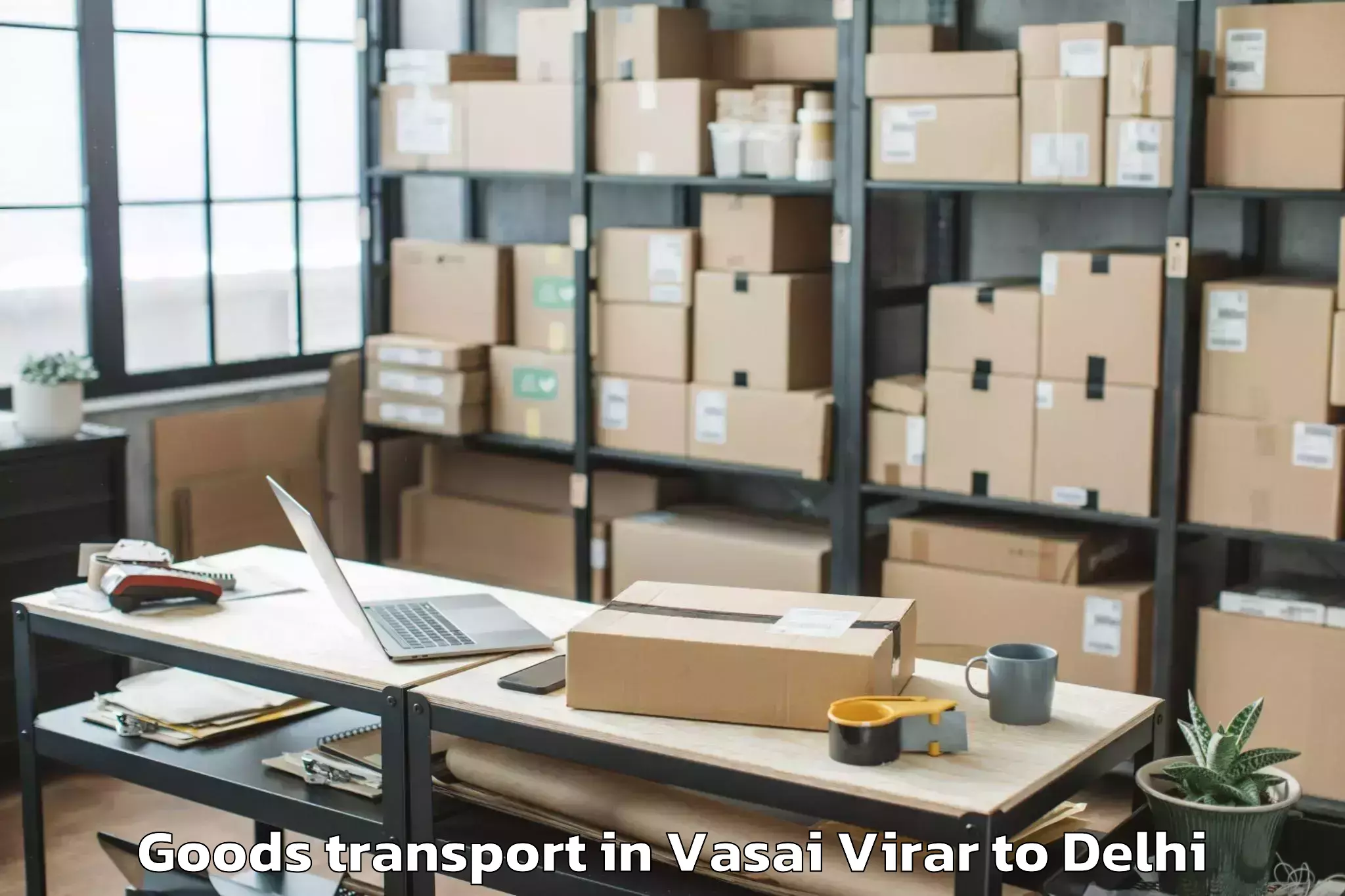 Easy Vasai Virar to Parsvnath Mall Azadpur Goods Transport Booking